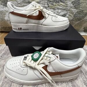 Nike Air Force 1 ’07 LV8 Ivory Saddle Brown Men’s 12.5 Brand New